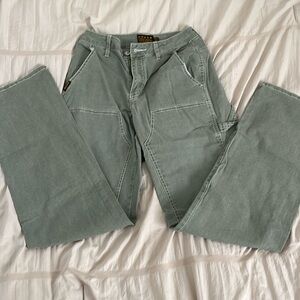 Five Star General Green Sage Cargo Pants Loose Fit Carpenter straight high rise